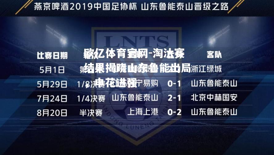 淘汰赛结果揭晓山东鲁能出局，申花进强